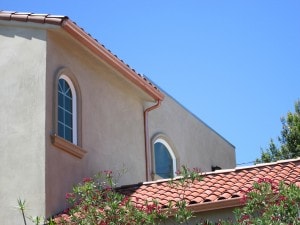 spanish colonial with copper half round gutters