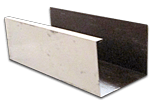 Aluminum K-style gutter Cross section