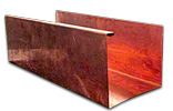 Copper K-style gutter Cross section